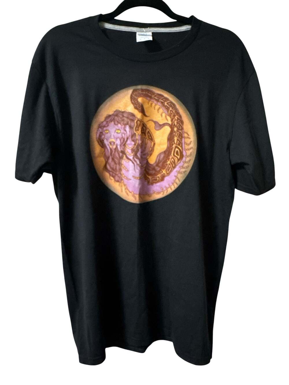 Port & Company Graphic T-Shirt Featuring Mythical Scorpion Humanoid Creature